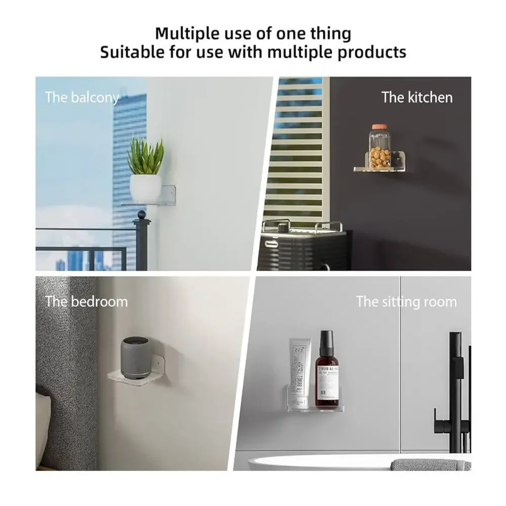 Wall Mount Floating Shelves 2 Pcs Clear Camera MiniSpeaker Shelf Mini Shelf
